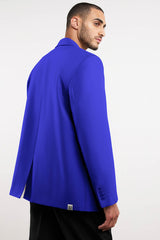 Men's Formal Oversized Blazer Moroccan Blue