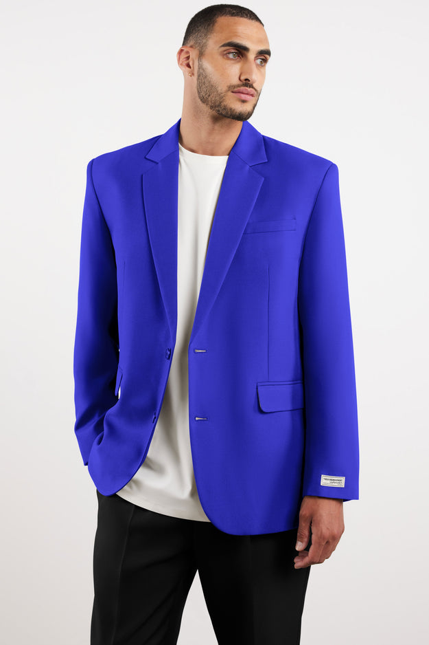 Men's Formal Oversized Blazer Moroccan Blue