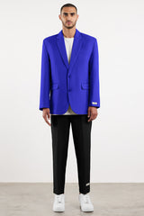 Men's Formal Oversized Blazer Moroccan Blue