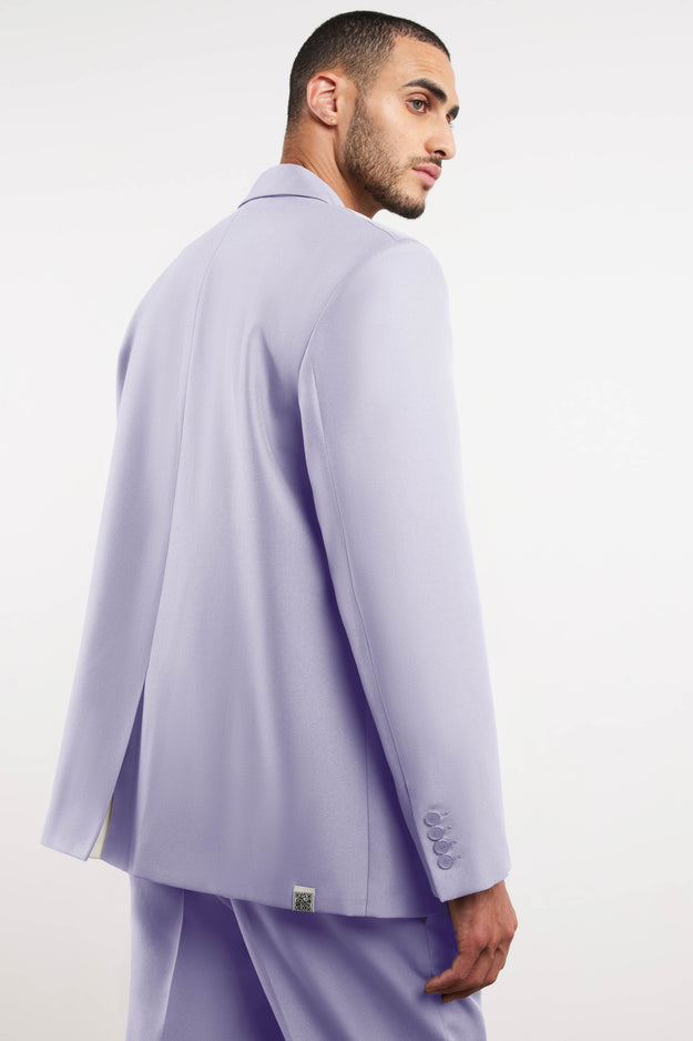 Men's Formal Oversized Blazer Pastel Purple