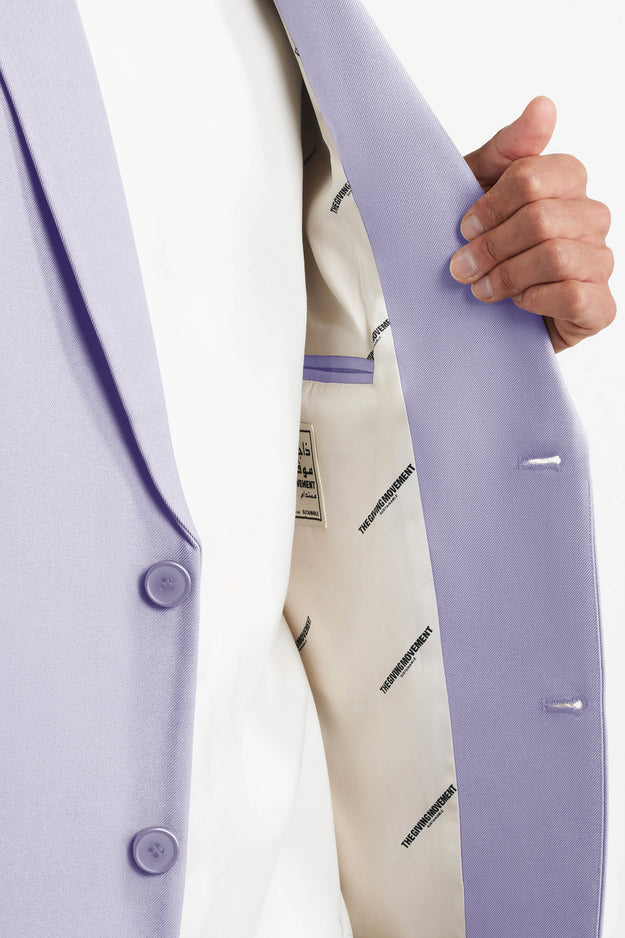 Men's Formal Oversized Blazer Pastel Purple