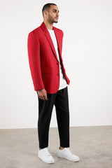 Men's Formal Oversized Blazer Red