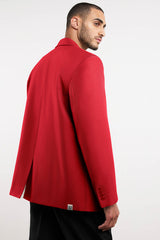 Men's Formal Oversized Blazer Red