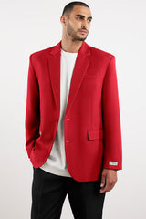 Men's Formal Oversized Blazer Red