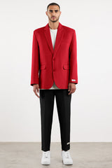 Men's Formal Oversized Blazer Red