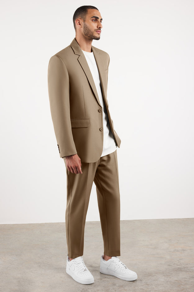 Men's Formal Oversized Blazer Taupe