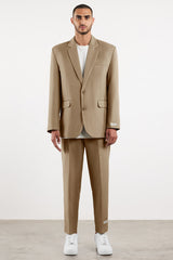 Men's Formal Oversized Blazer Taupe