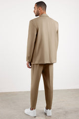 Men's Formal Oversized Blazer Taupe