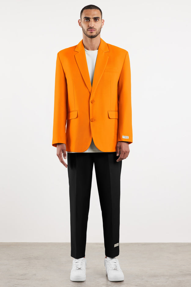 Men's Formal Oversized Blazer Tangerine Orange