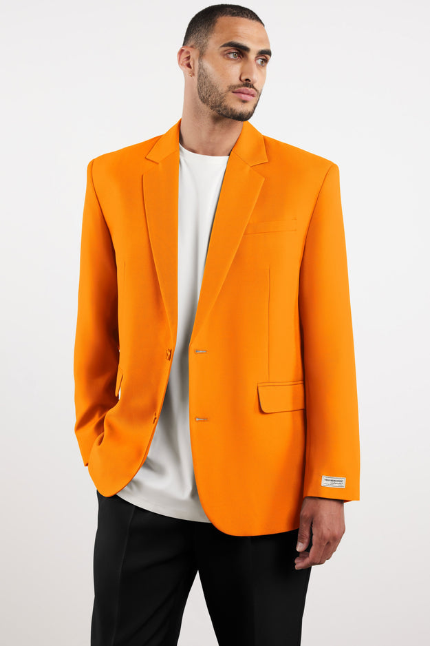 Men's Formal Oversized Blazer Tangerine Orange