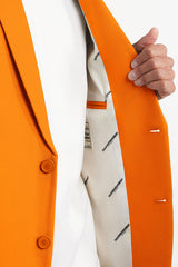 Men's Formal Oversized Blazer Tangerine Orange