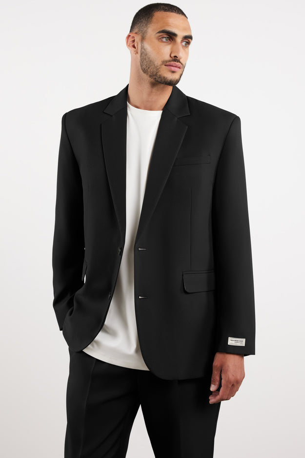 Men's Formal Oversized Blazer True Black