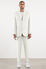 Men's Formal Oversized Blazer White