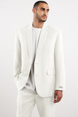 Men's Formal Oversized Blazer White