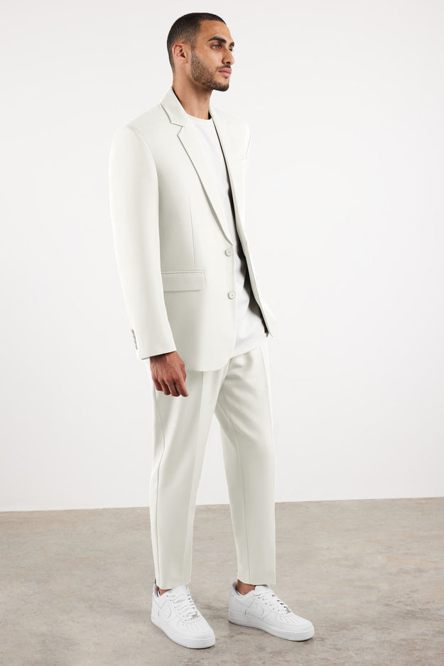 Men's Formal Oversized Blazer White