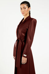 Pleather Trench Coat Blood Stone