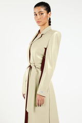 Pleather Trench Coat Light Sand