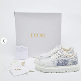 Dior Blue/White Canvas and Mesh Dior Addict Sneakers