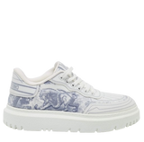 Dior Blue/White Canvas and Mesh Dior Addict Sneakers