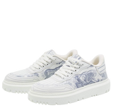 Dior Blue/White Canvas and Mesh Dior Addict Sneakers