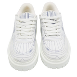 Dior Blue/White Canvas and Mesh Dior Addict Sneakers