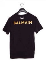 Balmain Logo Cotton T-Shirt Black