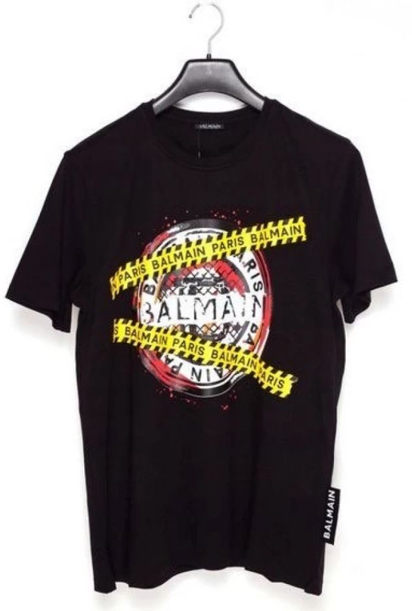 Balmain Graphic Print T-Shirt Black