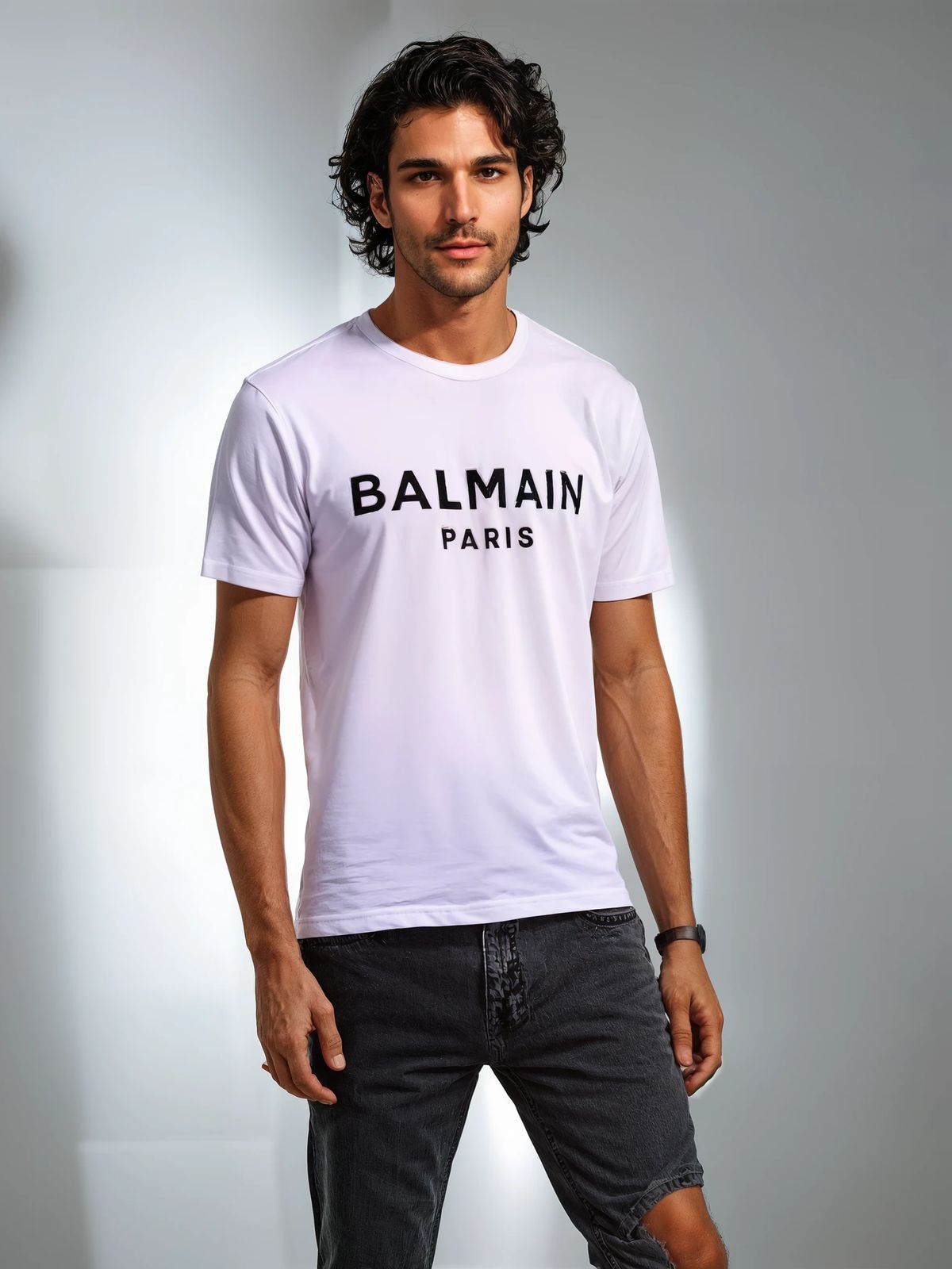 Balmain Paris Logo T-Shirt White