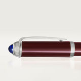 Cartier R de Ballpoint Pen â€“ Burgundy & Palladium Finish