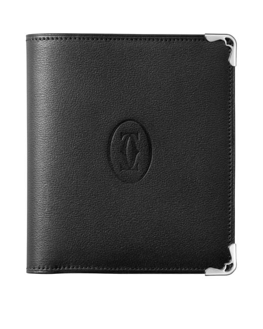 Must de Cartier Men’s Multiple Wallet – Black Calfskin