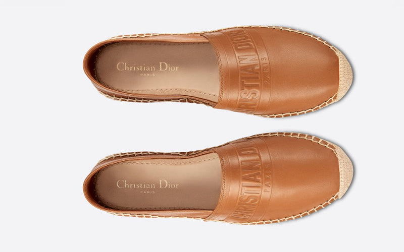 CHRISTIAN DIOR GRANVILLE ESPADRILLE COGNAC