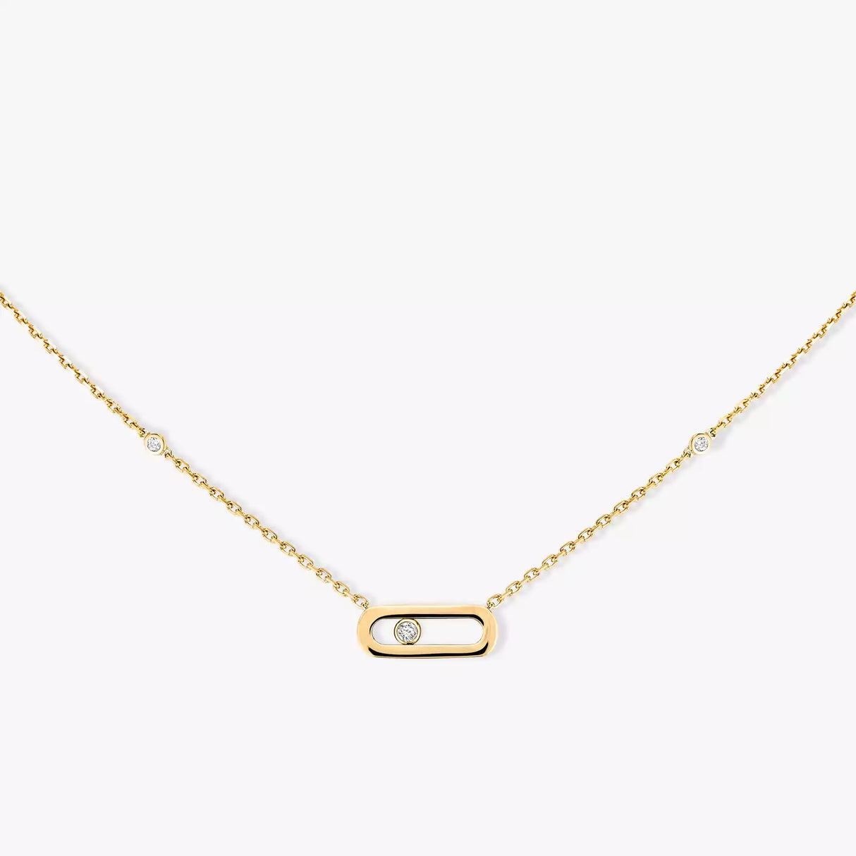 Messika Move Uno Yellow Gold Diamond Necklace