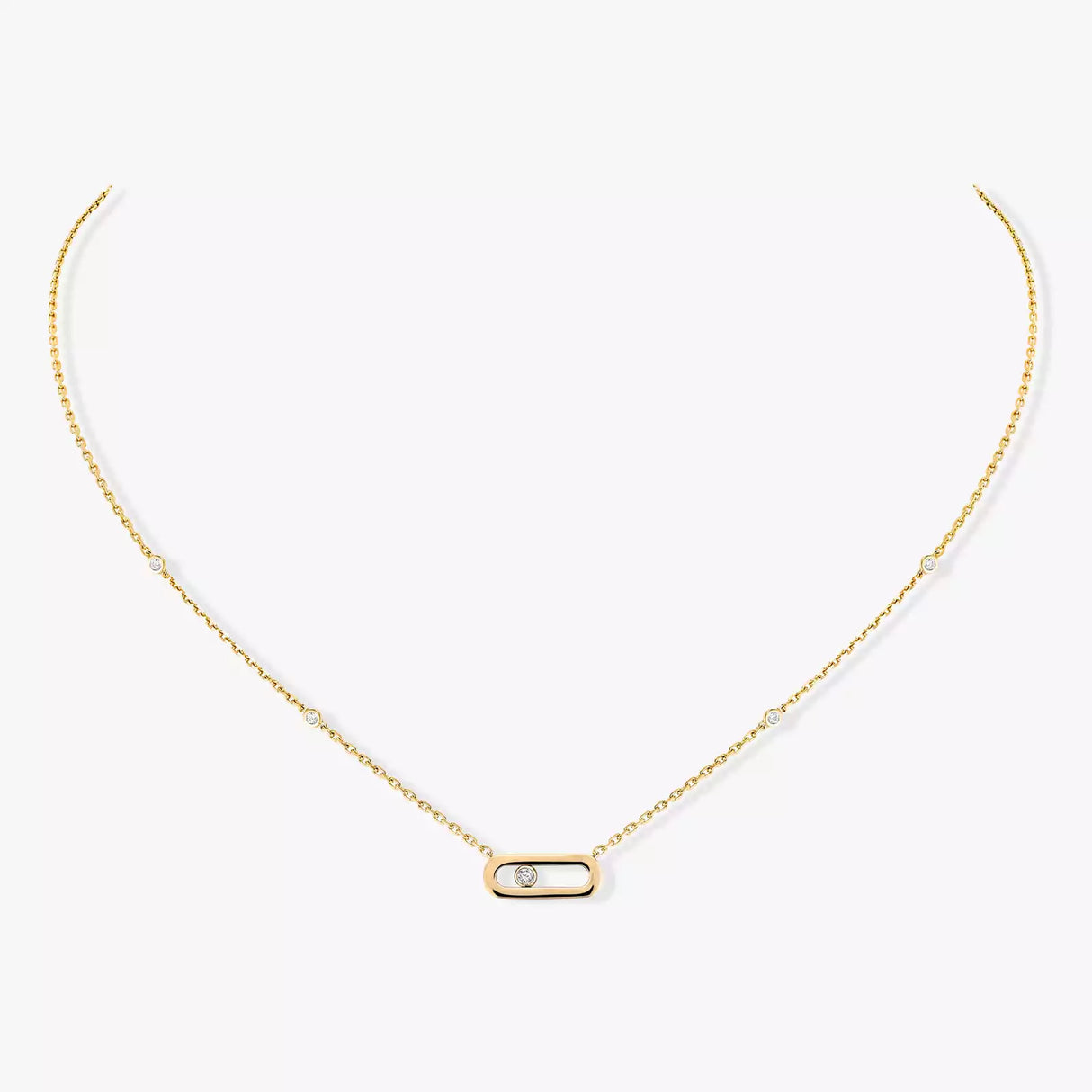 Messika Move Uno Yellow Gold Diamond Necklace