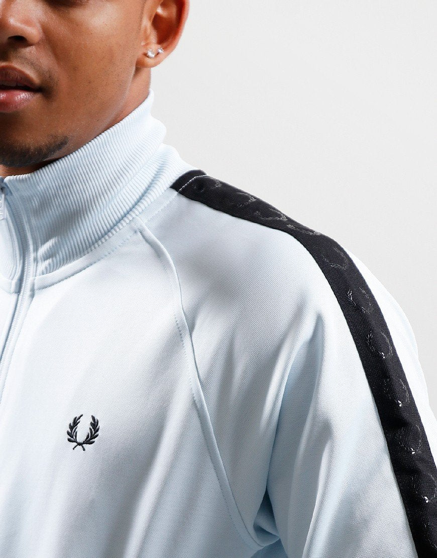 Fred Perry Tonal Tape Track Top – Light Ice/Black