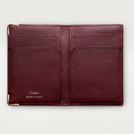 Must de Cartier 4-Credit Card Holder â€“ Burgundy Calfskin