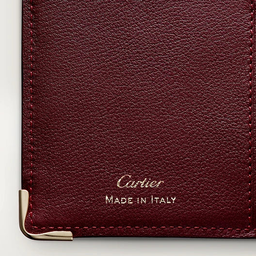 Must de Cartier 4-Credit Card Holder â€“ Burgundy Calfskin